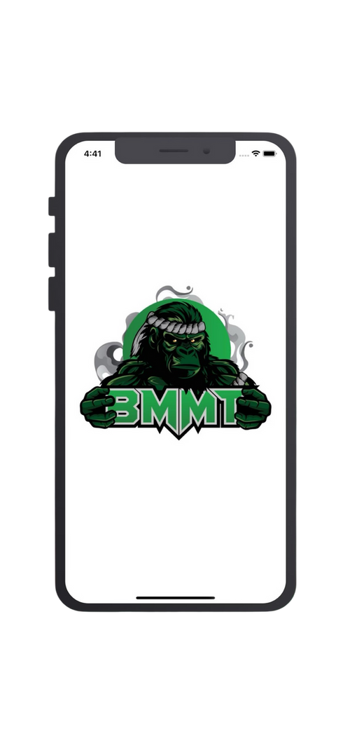 BMMT app shown on a phone